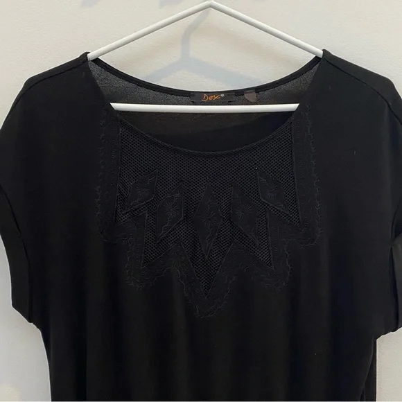 Dex black dress, size M – flowing, fitted waist, minimalist chic - Picture 2 of 5